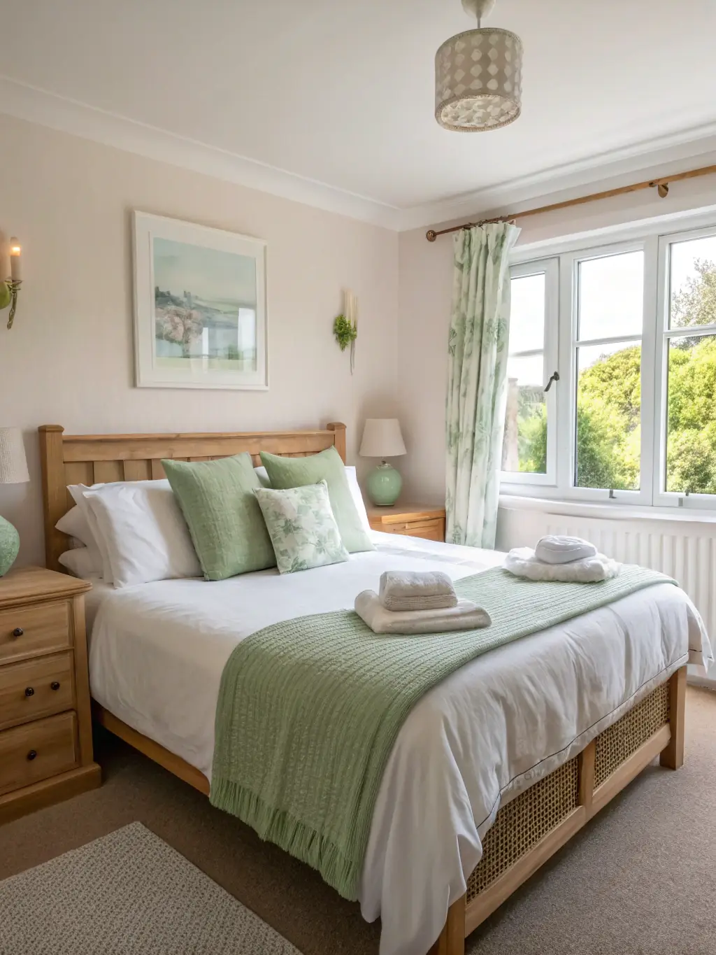 A photo of a comfortable bed with clean linens and pillows, emphasizing the comfort provided at Mernat Pansiyon.